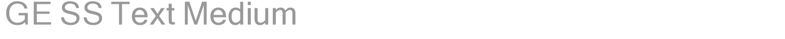 GE SS Text Medium font preview
